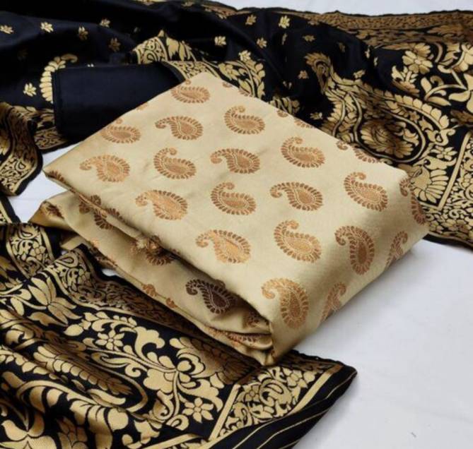 Banarasi Silk Dress 49 Festive Wear Banarasi Silk Dress Material Collection